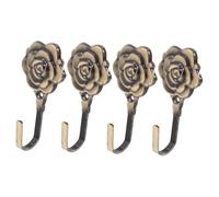 Mipcase 4 Juegos Soporte de Cortina de Hierro Vintage Sujetadores de Pared Antioxidantes Abrazaderas Decorativas para Cortinas Color Bronce Accesorios Prácticos para Hogar