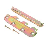 Mipcase 4 Juegos Soportes para Barandillas de Cama sin Mortaja Conectores de Marco de Madera con Tornillos para Cabeceros y Pies Montaje Rápido y Estable Diseño Compacto y