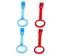 Mipcase 4 piezas Anillas para Cunas Niña de Anillos para Aprender Ponerse de Cama y Parque Infantil Ligero y Seguro para Nacido Fácil de Agarrar y Estimular el Desarrollo