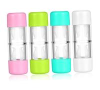 Mipcase 4 Piezas Caja para Lentes de Contacto Rgp Rígida y Protectora de Colores Rosa Azul y Verde Estuche Compacto para Almacenamiento y Viaje de Lentillas
