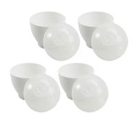 Mipcase 4 Piezas Cocedor de Huevos Microondas - Hueveras para Huevos Cocidos y Poché - Moldes de Plástico Libre de BPA para Hervir al Vapor - Accesorios de Cocina para Desayuno Rápido y Sano