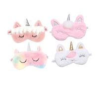 Mipcase 4 piezas de Dormir Resistentes y Transpirables para Ojos Diseño de Unicornio y Colores Degradados Cómodas y Prácticas para Casa Viaje y Oficina