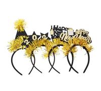 Mipcase 4 Piezas Diademas Brillantes Estrellas y Confeti Accesorios para Fiesta de Año Unisex Decorativas y Ligeras para Cabello