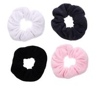 Mipcase 4 Piezas Gomas Pelo Diseño de Intestino Grueso Aros Pelo de Moda Coleteros Ultrafina Color Negro