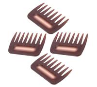 Mipcase 4 Piezas Peines de Peluquería para Hombre Peine de Plástico Textura para Peinar y Moldear Portátil de Dientes Anchos para Cabello Masculino