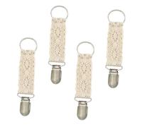 Mipcase 4 piezas Pinzas Decorativas para Sombrero Beige Clips Multifuncionales para Sujetar Bolsos y Sombreros Viajes al Aire y Portátiles para Organizar Accesorios de Viaje