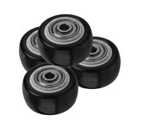Mipcase 4 piezas Ruedas Giratorias para Carritos de Ruedas Negras Silenciosas Caster Wheels Resistentes para Muebles y Transporte de para Uso Industrial y Doméstico