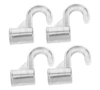 Mipcase 4 Piezas Soportes de Barra de Armario de Aluminio Ganchos Resistentes para Toallas y Ropa Accesorios Prácticos para Colgar Armarios y Baños