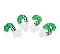 Mipcase 4 Piezas Velas de Cumpleaños Número con Diseño de Fútbol y Lentejuelas Decoración de Pastel para Fiestas de Aniversario y Celebraciones Temáticas Deportivas Pack