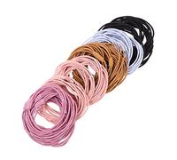 Mipcase 40 piezas Gomas para Pelo Elásticas Pulseras y Lazos Simples para Mujer Sujetadores de de Caballo con Buena Sujeción Accesorios para Cabello Diarios Fiesta