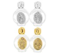 Mipcase 4piezas Botellas de Agua de Bendición de Vidrio Frascos Vacíos Multifuncionales para Aceite Esencial y Perfume Diseño Elegante y Portátil para Uso Diario y Viaje Varios estilos