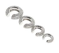 Mipcase 4piezas Clips Orejas C Forma Gemas de Imitación Pendientes Tipo Puño sin Perforación para Mujer Joyas Brillantes para Orejas Sensibles para Fiesta y Diario