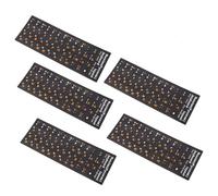 Mipcase 5 Hojas Pegatinas para Teclado Ruso Mate Etiquetas Adhesivas Duraderas para Ordenador Portátil y PC Accesorio Informático Antideslizante para Teclados Cirílicos