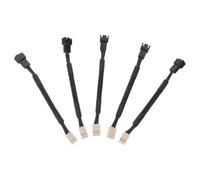 Mipcase 5 Piezas Cable Reductor de Velocidad para CPU Conector de 3 Pines, Compatible Ventilador Pc, Material Plástico y Aleación, Adecuado para Fiesta Verano y Construcción Gaming