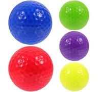 Mipcase 5 Piezas Pelota de Práctica de Golf, Colorida | Goma Sintética, Tacto Suave y Bordes Lisos, Principiantes en Casa o Escuela