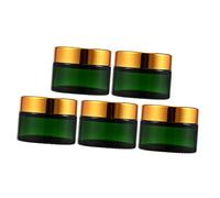 Mipcase 5 piezas Unidades Botes Vacíos Vidrio para Crema Facial Portátil Frascos Cosméticos Reutilizables para Skincare