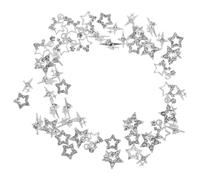 Mipcase 50 Piezas de Adornos para Uñas Gemas de Imitación en Forma de Estrella Tachuelas Metálicas Plateadas Decoraciones 3D para Uñas Acrílicas y Gel Ideales para Nail Art y Eventos