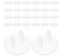 Mipcase 50 piezas Tapas Protectoras Transparentes para Enchufes de Dos Clavijas Cubiertas de Seguridad Infantil para Hogar y Oficina Protector Aislante para Tomas Eléctricas Fácil