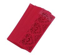Mipcase 50 Piezas Unidades Envoltorios de Papel para Portavelas Electrónicos con Diseño de Corazones Rojo Perlado Pantalla Elegante y Segura para Crear Ambiente Cálido Interiores