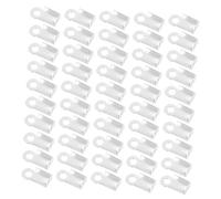 Mipcase 500 piezas Clips Metálicos para Cintas Pinzas para Extremos de Cordón Kit para Fabricación de Pulseras y Collares DIY Accesorios Joyería Plata