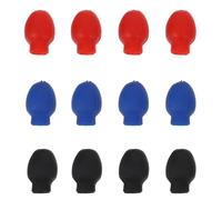 Mipcase 6 Pares de Fundas de Goma Elásticas para Baquetas Amortiguadores Silenciosos, Cubiertas de Punta para Práctica y Protección en Varios Colores