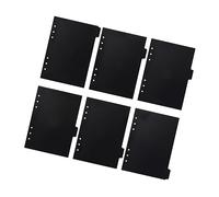 Mipcase 6 piezas Separadores Cuaderno Divisores de Índice PP Negro Marcadores de Página para Organización Escolar y Oficina Fichas Resistentes y Coloridas para Diario