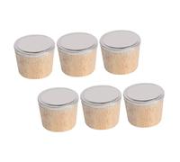 Mipcase 6 piezas Tapones de Madera para Botellas Unidades Tapón Aislante Reutilizable para Termos y Botellas de Agua Diseño Resistente y Portátil para Uso Doméstico y Exterior