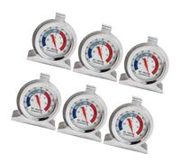 Mipcase 6 Termómetros de Acero Inoxidable Plateados para Frigorífico y Congelador, Medidor de Temperatura Duradero y Práctico, Paquete de 6 Unidades en Caja de Papel, Uso Doméstico