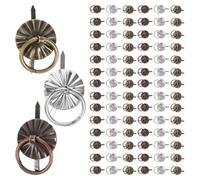 Mipcase 60 Tiradores Pequeños de Hierro Estilo Vintage Mini Perillas Redondas para Cajones Pequeños 3 Colores Surtidos 045 Azul Antiguo 045 Rojo Antiguo 045 Plata Accesorios para