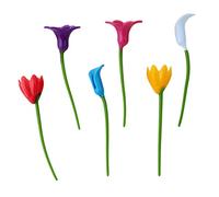 Mipcase 6piezas Marcadores Copas Vino Silicona Dijes Flor Identificadores Vinos Reuniones