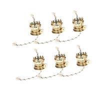 Mipcase 6piezas Mecha De Lámpara De Queroseno Vintage Repuesto para Quemador De Lámpara De Aceite con Regulador De Metal para De Lectura