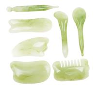 Mipcase 7 piezas Tablas de Masaje Corporal y Facial Gua Sha Herramientas Mixtas para Raspado Promueven Circulación y Adecuadas para Cara Cuerpo y Ojos