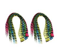 Mipcase 8 Piezas Extensiones de Cabello Sintético con Estampado de Leopardo Clip sin Marcas Cabello Liso para Mujeres Accesorios para Fiestas y Halloween