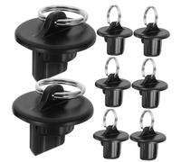 Mipcase 8piezas Kit De Tapones De Cuerda Bungee para De Tapa Plástica para Cortinas Reemplazo De Accesorios De Sombra Fáciles De Instalar y Resistentes Al Color Negro