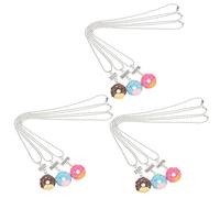 Mipcase 9 Collares Adorables de Aleación Forma de Donut para Mejores Amigas, Delicados y Amigables Piel, Perfectos como Obsequio para Amigos