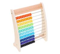 Mipcase Ábaco de Madera para Educativo Montessori Cálculo Matemático Infantil Seguro y Resistente para Desarrollo Cognitivo