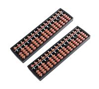 Mipcase Ábaco Infantil Tradicional de 15 Varillas y 5 Cuentas Material Duradero Color Marrón Paquete de 2 Unidades Herramienta Educativa para Aritmética y Cálculo Mental Escolar