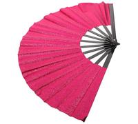 Mipcase Abanico Plegable De Bambú Grande Ligero Y Compacto Para Fiestas Rave Carnaval Y Cosplay Unisex Con Potente Enfriamiento Y DiseñO Elegante Para Celebraciones Al Aire Libre