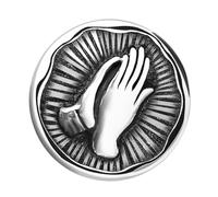 Mipcase Alfiler de Aleación Plata Resistente al Desvanecimiento Insignia de Oración y Mano de Madonna como Accesorio Religioso Adecuado para Pegar en Ropa o Cuello