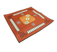 Mipcase Alfombrilla Antideslizante para Mesa de Mahjong Tapete Cuadrado Grueso y Silencioso de Color Café Funda Multifuncional para Juegos de Mesa Dominó y Póquer Protección Práctica