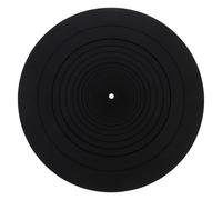 Mipcase Almohadilla Protectora de Silicona Negra para Discos de Vinilo, Tapete Antiestático Absorción de Impactos para Plataforma Giratoria de 295 Mm