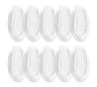 Mipcase Almohadillas Nasales para Gafas 10 Pares, Silicona Transparente Antideslizante, Almohadilla Nasal Blanda en Forma de Media Luna para Monturas, Repuestos Confortables para Uso