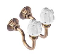 Mipcase Alzapaños para Cortinas de Cristal Cabeza de Rosa Pátina Verde, Ganchos para Muro y Colgar Ropa, Aleación de Aluminio Resistente, Decoración Vintage para Hogar y Dormitorio,