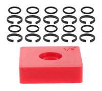 Mipcase Anillo de Retención para Llave de Impacto 3/8 con Junta Tórica y Clip de Fricción Kit 10 Unidades de Caucho Rojo para Mantenimiento y Reparaciones Industriales