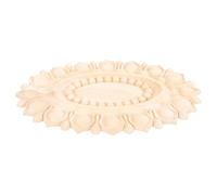 Mipcase Aplique Tallado Madera Decorativo Ovalado 23x15 Cm Material Natural Sin Pintar para Decoración De Muebles DIY Apliques De Gabinete Elegante Único