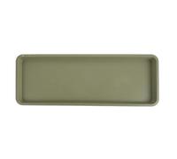Mipcase Bandeja de Plástico para Macetas Rectangular 19x7 Verde | Resina Lisa, Recoge Agua Sobrante, Fácil de Limpiar, para Balcones y Alféizares