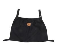 Mipcase Bolsa Colgante para Cochecito con Gran Capacidad Organizador Aislante para Pañales y Biberones Accesorio Portátil y Práctico para Carrito de Niña Diseño Moderno Negro con Oso