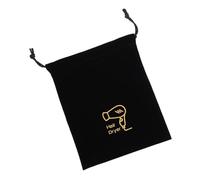 Mipcase Bolsa Cordón para Secador de Pelo 260x300 Mm Bolsa Organizadora de Terciopelo Negro Multifuncional para Gimnasio y Hoteles Almacenamiento Seguro para Secador de Pelo