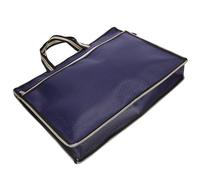 Mipcase Bolsa de Lona Oxford para Documentos A4 Cremallera, Resistente y Plegable, Organizador Multifuncional para Oficinistas y Estudiantes, Color Azul