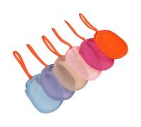 Mipcase Bolsa de Malla para Jabón Espumoso 6 Piezas Diseño Ovalado Colores Surtidos Rosado Azul Naranja Morado Caqui Fucsia Secado Rápido Exfoliante Suave para Ducha Viaje y